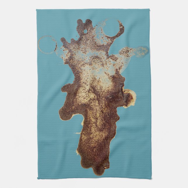 Spilled Coffee Tea Towel (Vertical)