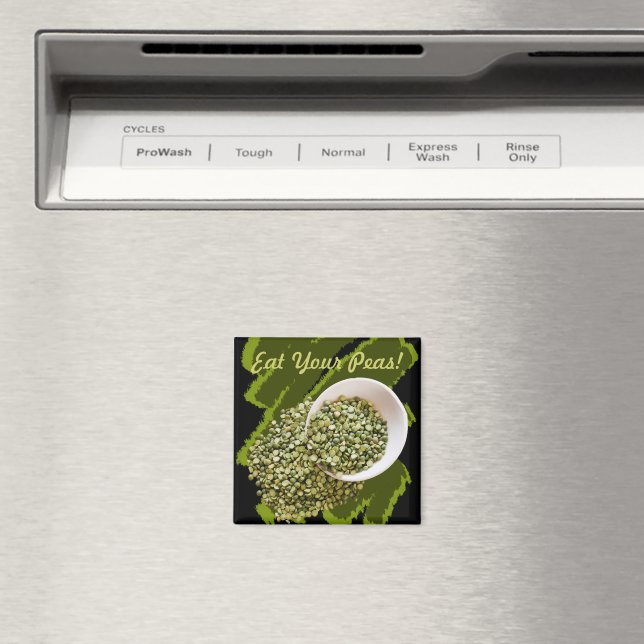 Spilled Dried Green Pea Photograph Template Magnet (In Situ (Dishwasher))