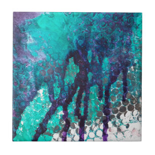 Spilled Ink Blues Tile