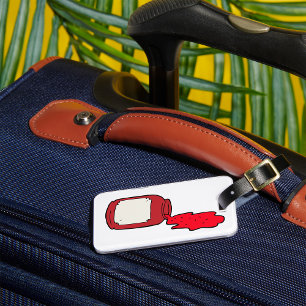 Spilled Jam Cute Red Jelly Jar Luggage Tag