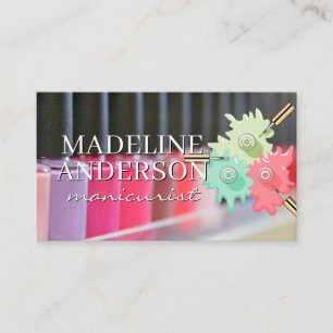 Spilled Nail Polish Bottles   Manicurist Business Card