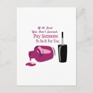 Spilled Nail Polish Postcard