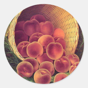 Spilled Peaches Classic Round Sticker