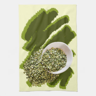 Spilled Split Peas Photograph Tea Towel