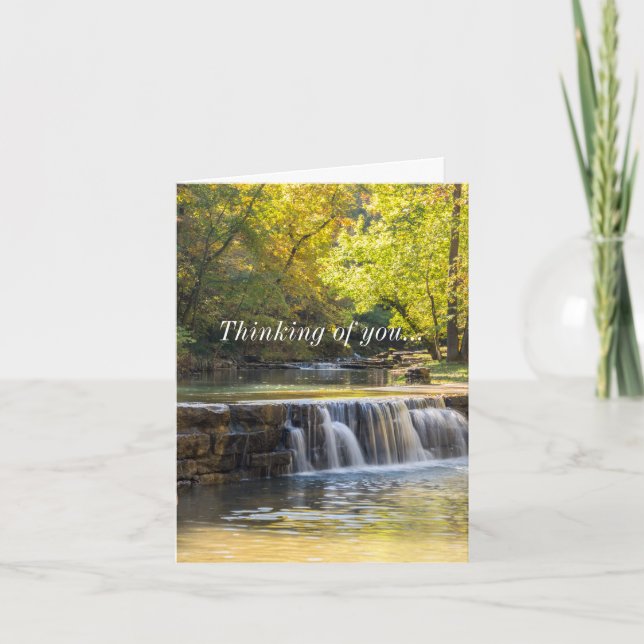 Spilling Over The Road Thinking Of You Card (Front)