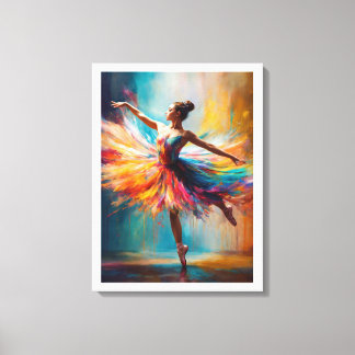 Spilling Paints Dance Canvas Print