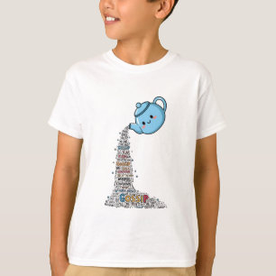 Spilling the Tea Kawaii Teapot Gossip Kids T-Shirt