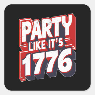 Spilling The Tea Since 1773 Funny American History Square Sticker