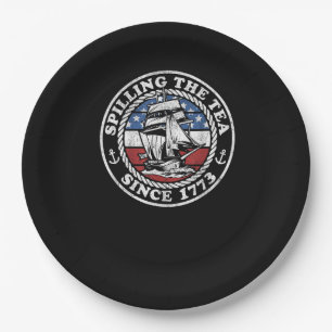 Spilling The Tea Since 1773 Funny US History Teach Paper Plate