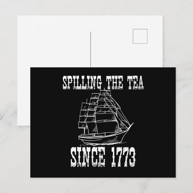 Spilling The Tea Since 1773 July History Teacher  Postcard (Front/Back)