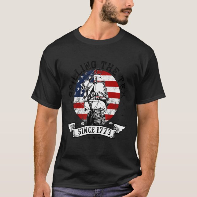 Spilling The Tea Since 1773 Us History Teacher Pro T-Shirt (Front)