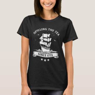 Spilling The Tea Since 1773 Vintage Art History Te T-Shirt