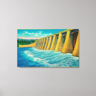 Spillway Gates on Bonneville Dam Canvas Print