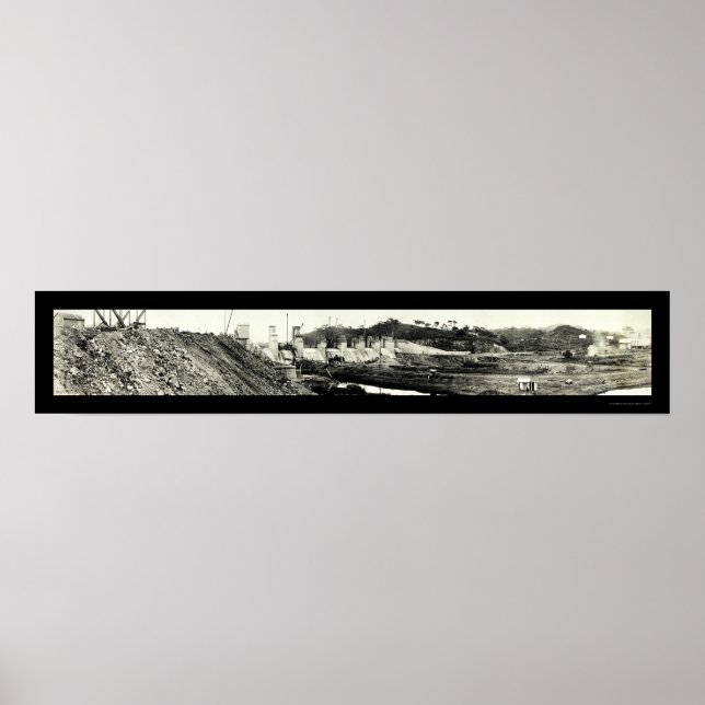 Spillway Panama Canal Photo 1913 Poster (Front)