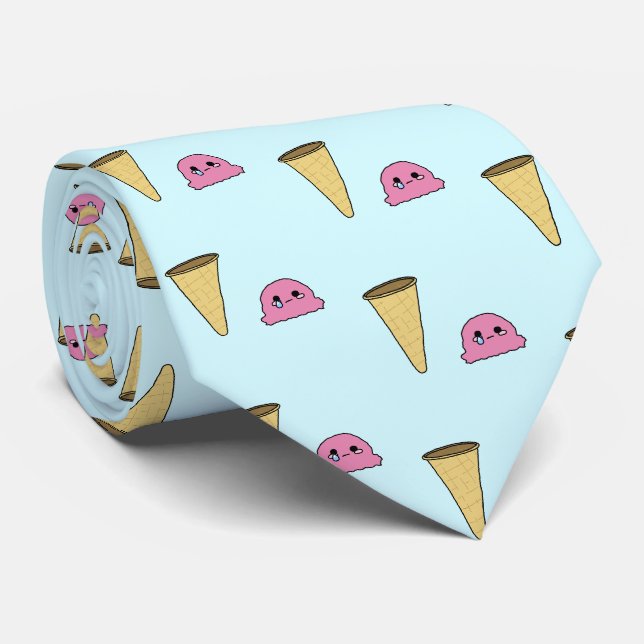 Spilt Ice Cream Tie (Rolled)