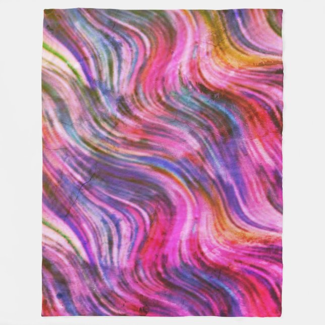 Spilt Ink Fleece Blanket (Front)
