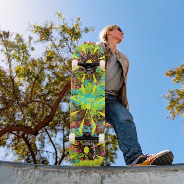 Spilt Paint Skateboard (Outdoor 1)