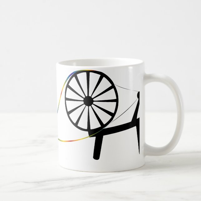 Spin a Fibre Rainbow Personalised Mug (Right)