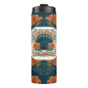 Spin a Spooky Halloween Vintage Creepy Thermal Tumbler