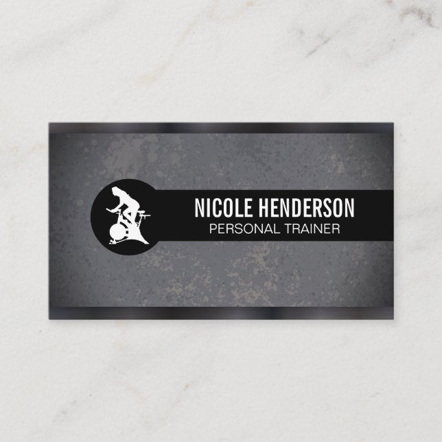 Spin Bike | Gun Metal Trim | Slate Business Card (Front)