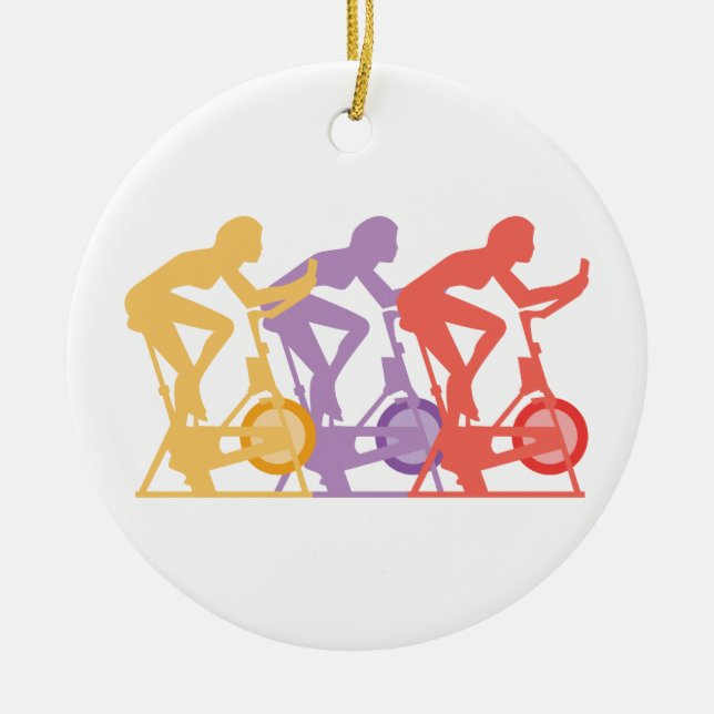 Spin Class Ceramic Tree Decoration (Front)