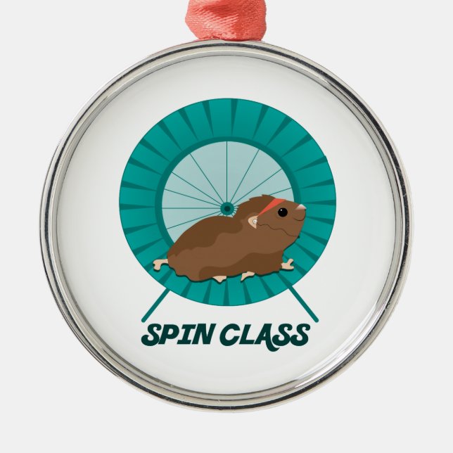 Spin Class Metal Tree Decoration (Front)