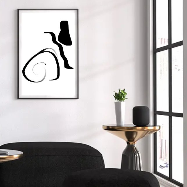 Spin Cycle: Abstract Black & White Canvas Print (Creator Uploaded)