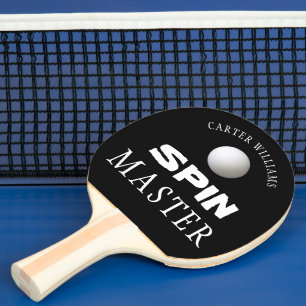 SPIN MASTER Personalised Editable Black Ping Pong Paddle