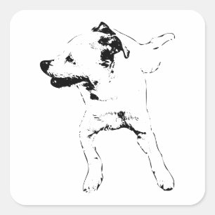 Spin Move Pup Square Sticker