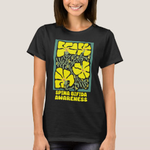 Spina Bifida Awareness Boho Yellow Flower T-Shirt