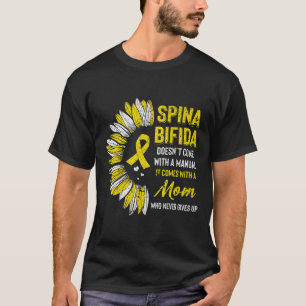 Spina Bifida Awareness Mum Mother Sunflower Yellow T-Shirt
