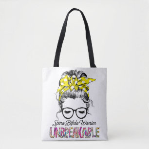 Spina Bifida Awareness Ribbon Support Gifts Tote Bag