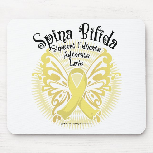 Spina Bifida Butterfly 3 Mouse Mat (Front)