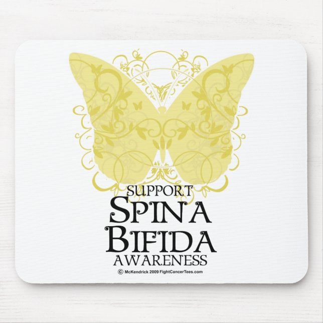 Spina Bifida Butterfly Mouse Mat (Front)