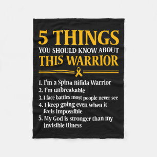 Spina Bifida Warrior Toddler Premium Tri-Blend Fleece Blanket
