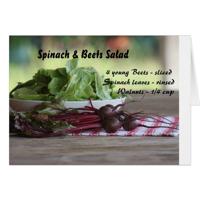 Spinach & Beets Salad (Front Horizontal)