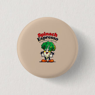 Spinach Espresso Hat 3 Cm Round Badge