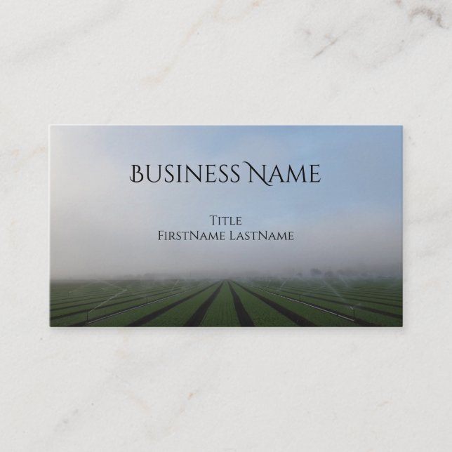 Spinach Field Irrigation Business Card (Front)