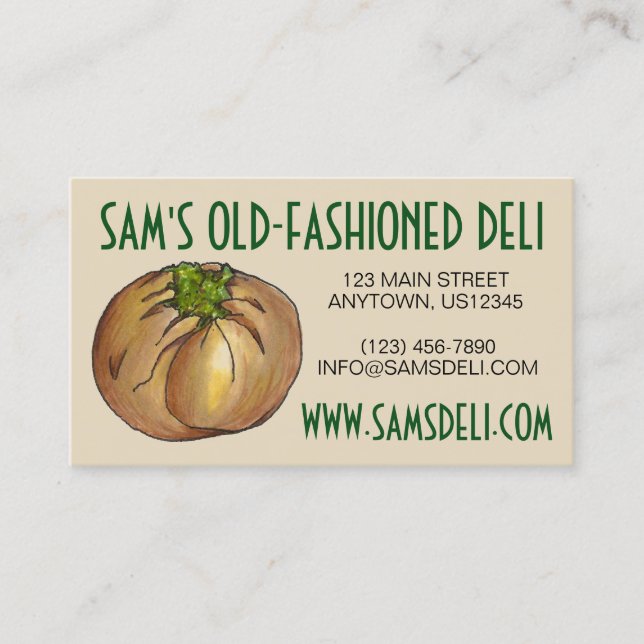 Spinach Knish Jewish Deli Restaurant Knishes Food Business Card (Front)
