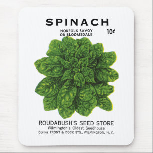 Spinach Seed Packet Label Mouse Mat