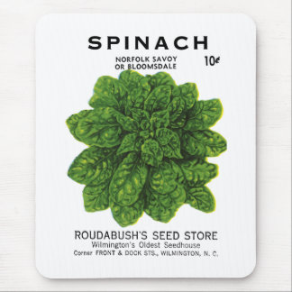 Spinach Seed Packet Label Mouse Mat