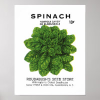 Spinach Seed Packet Label