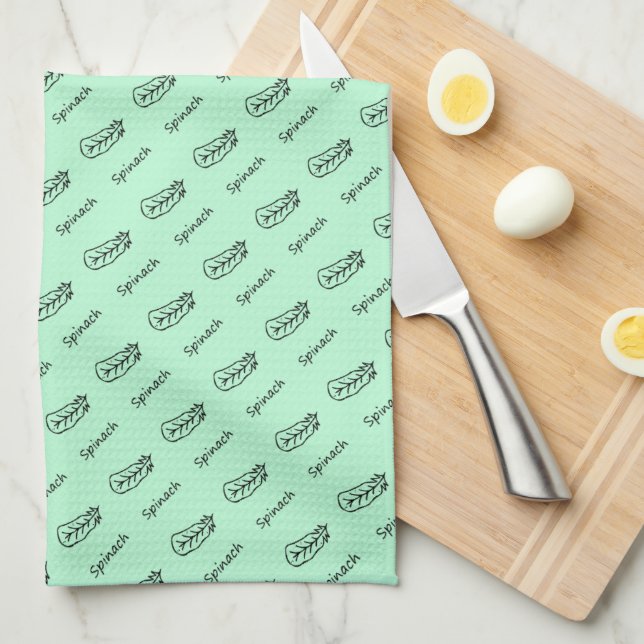 Spinach Tea Towel (Quarter Fold)