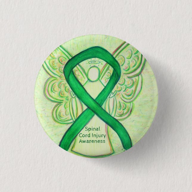 Spinal Cord Injury Angel Awareness Ribbon Pins (Front)