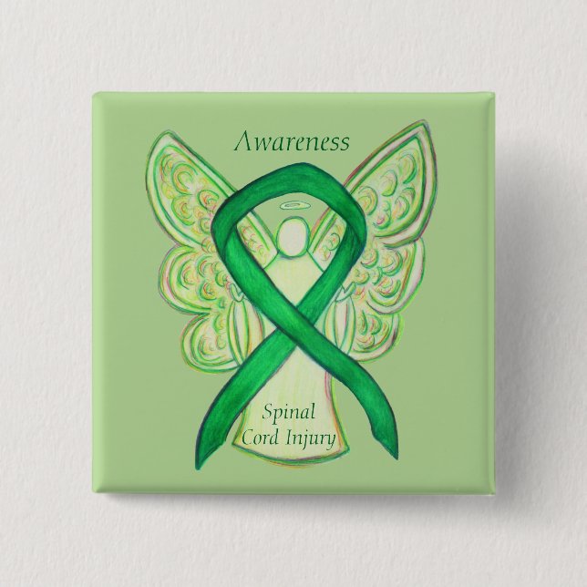 Spinal Cord Injury Angel Awareness Ribbon Pins (Front)