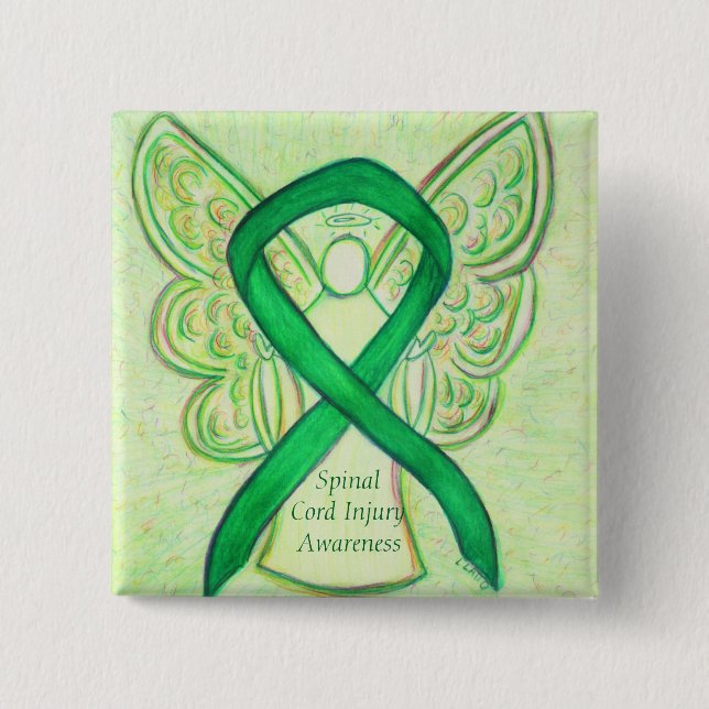 Spinal Cord Injury Angel Awareness Ribbon Pins (Front)