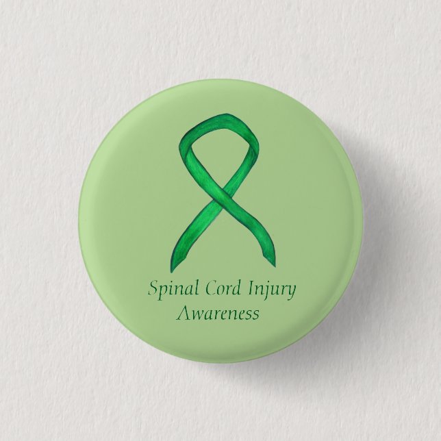 Spinal Cord Injury Awareness Ribbon Custom Pins (Front)