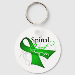 Spinal Cord Injury Awareness Ribbon Key Ring