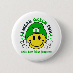 Spinal Cord Injury Awareness Ribbon Support Gifts 6 Cm Round Badge