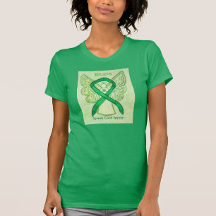 Spinal Cord Injury Green Awareness Ribbon Shirt